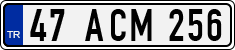 License plate of Turkey, Regular plates