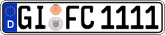 German license plate, Regular plates