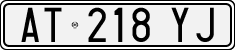 License plate of Italy, Cars (1994 year series)