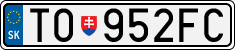 License plate of Slovakia, Cars