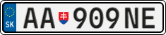 License plate of Slovakia, Cars