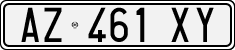 License plate of Italy, Cars (1994 year series)