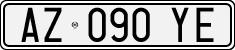 License plate of Italy, Cars (1994 year series)