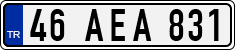 License plate of Turkey, Regular plates