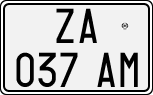 License plate of Italy, Cars (1994 year series)