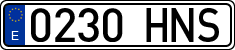License plates of Spain, Ordinary (2000)