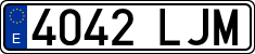 License plates of Spain, Ordinary (2000)