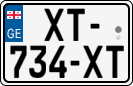 License plate of Georgia, Cars (2014)