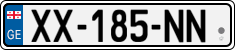 License plate of Georgia, Cars (2014)