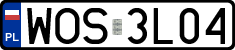License plates of Poland, Regular car plates