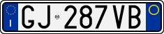 License plate of Italy, Cars (1994 year series)