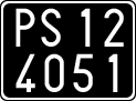 License plate of Italy, Cars (1927 year series)