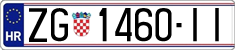 License plate of Croatia, Regular plates