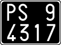 License plate of Italy, Cars (1927 year series)