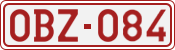 License plate of Belgium, 1951 year system