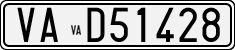 License plate of Italy, Cars (1927 year series)