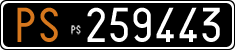 License plate of Italy, Cars (1927 year series)