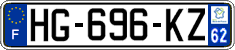 French license plate, SIV (ordinary)