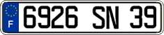 French license plate, FNI