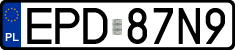 License plates of Poland, Regular car plates