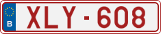 License plate of Belgium, 1951 year system