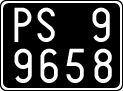 License plate of Italy, Cars (1927 year series)