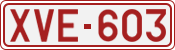 License plate of Belgium, 1951 year system