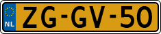 License plate of the Netherlands, Cars