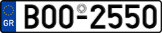 License plate of Greece, Cars