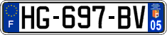 French license plate, SIV (ordinary)