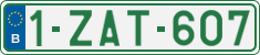 License plate of Belgium, Regular plates (2010)