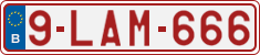 License plate of Belgium, Vanity Plates (2010)