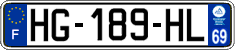 French license plate, SIV (ordinary)