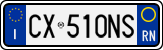 License plate of Italy, Cars (1994 year series)