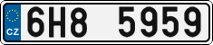 License plate of the Czech Republic, Cars (2001)