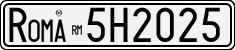 License plate of Italy, Cars (1927 year series)