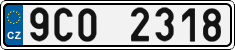 License plate of the Czech Republic, Cars (2001)