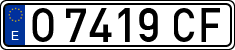 License plates of Spain, 1971 year series
