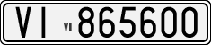 License plate of Italy, Cars (1927 year series)