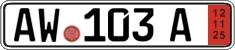 German license plate, Export transit plates
