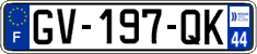 French license plate, SIV (ordinary)