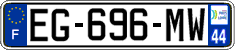 French license plate, SIV (ordinary)