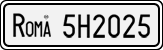 License plate of Italy, Cars (1927 year series)