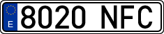 License plates of Spain, Ordinary (2000)