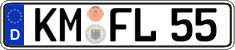 German license plate, Regular plates