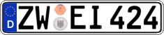 German license plate, Regular plates