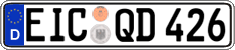 German license plate, Regular plates