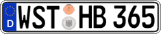 German license plate, Regular plates