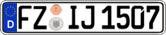 German license plate, Regular plates