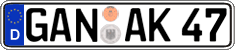German license plate, Regular plates